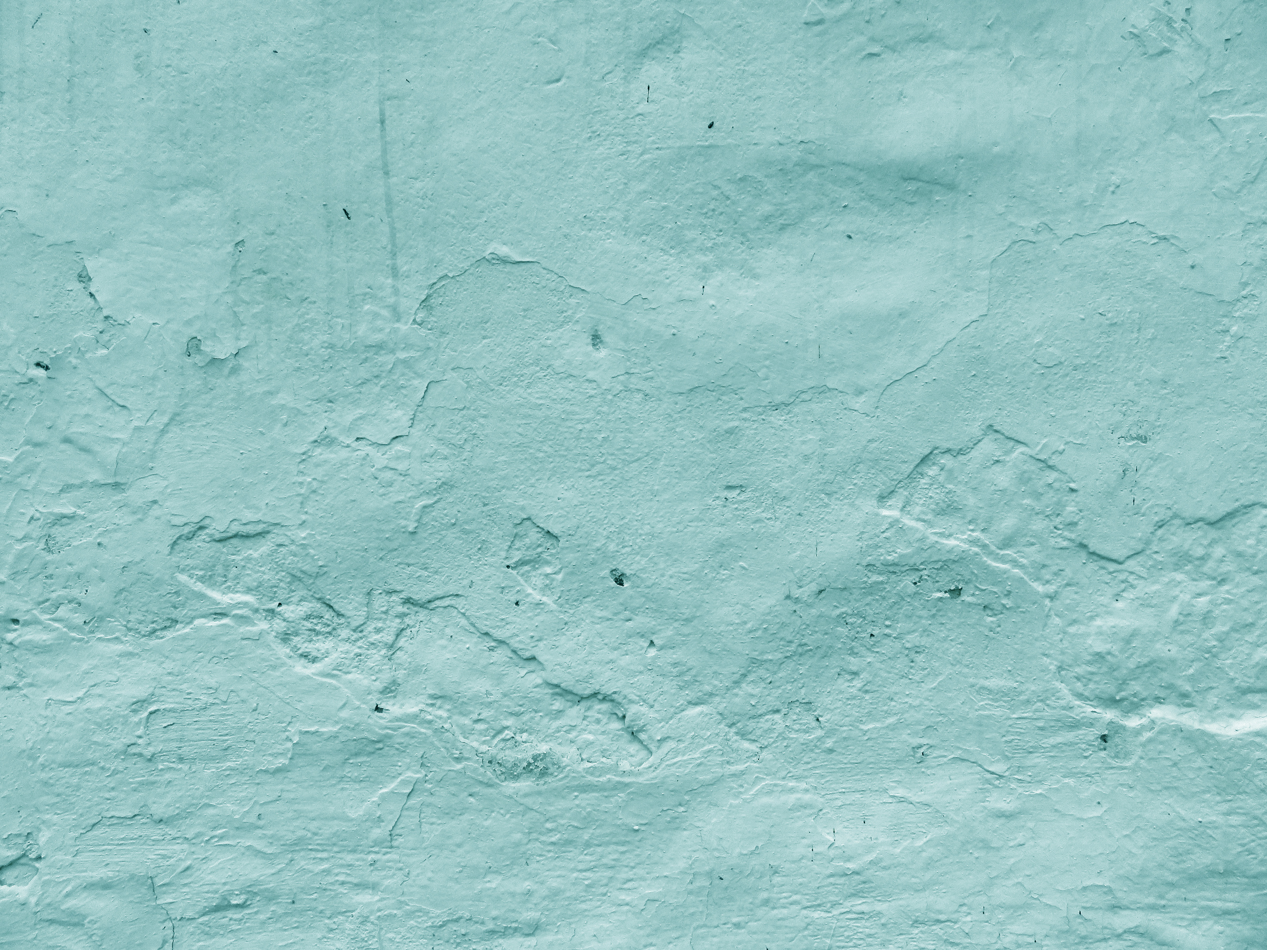 Empty wall of plaster. Color of Tiffany